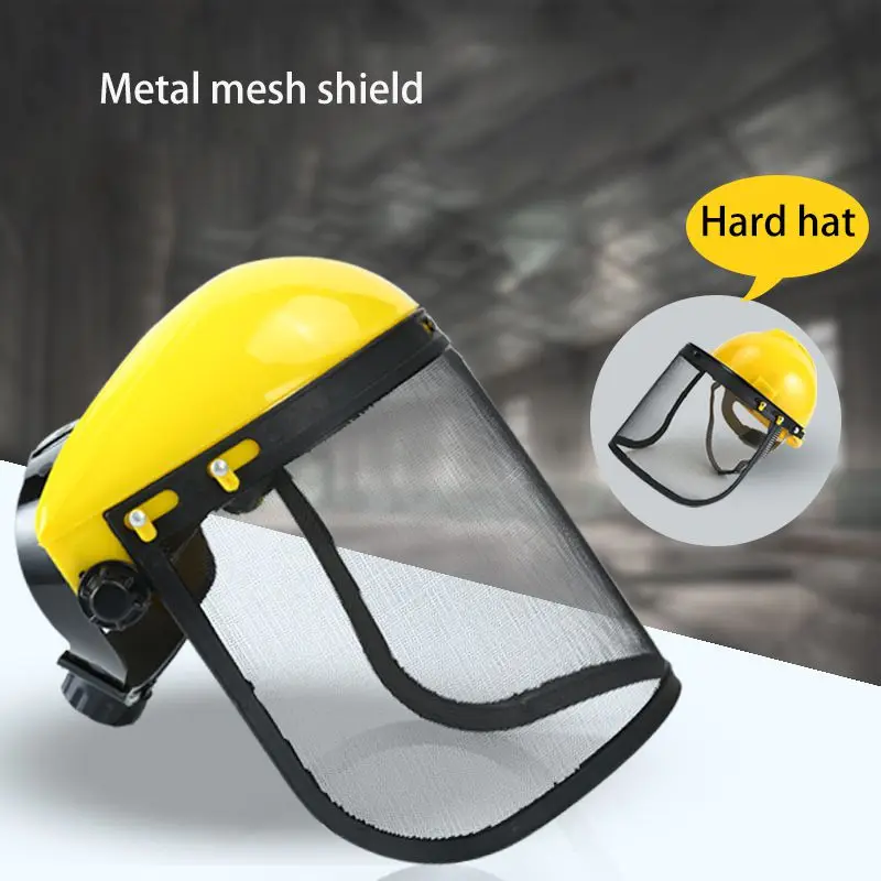 

Safety Face Shield With Mesh Visor Logging Helmet Full Face Shield Protection Mask