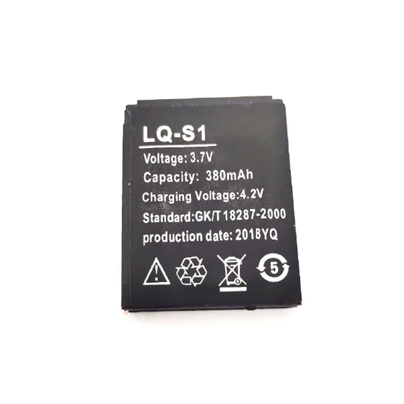 LQ-S1 3 7 V 380mAh перезаряжаемая литиевая батарея прочная для умных часов QW09 DZ09 W8 A1 V8 X6 |