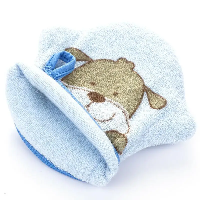 Baby Brush Body Brush Baby Bath Gloves Soft Kids Baby Bath Brushes Towels Cartoon Animal Shape Shower Gloves Washcloth For Bathing Children's Wash Clean Shower Massage