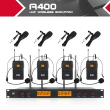 XTUGA A400, металлический материал, 4-канальный UHF беспроводной микрофон, система с 4 корпусами, используется для сцены, церковные, вечерние XTUGA A400, металлический материал, 4-канальный UHF беспроводной микрофон, система с 4 корпусами, используется для сцены, церковные, вечерние
