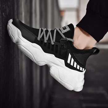 

Men Casual Shoes Light Outdoor Dad Platform Sport Sneakers Breathable Mesh Summer knitted Shoes Outdoor Slip-On Sock Shoes 47 48