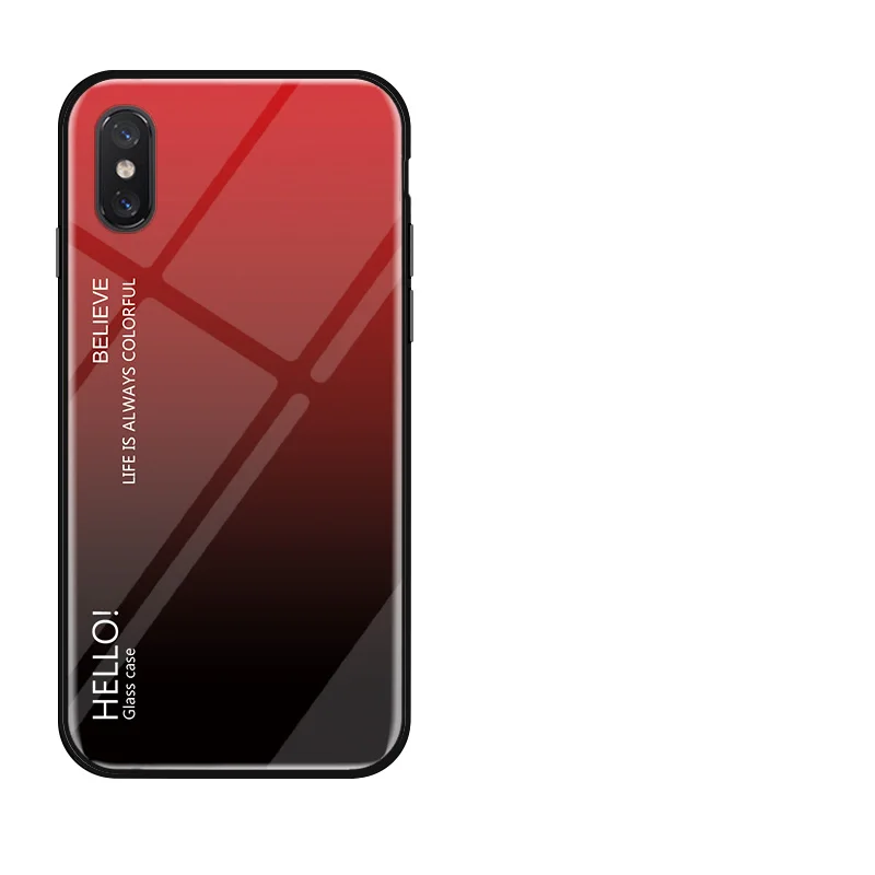 Красный Задняя крышка для телефона Xiaomi Mi 8 Explorer модный стеклянный чехол для телефона для Xiaomi Mi 8 SE Lite полная защита бампер - Цвет: Красный