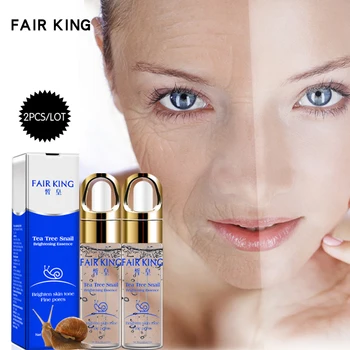

2PCS/LOT Tea Tree Snail Plant Extract Face Serum Whitening Blemish Serum Ampoules Anti-acne Rejuvenation Facial Liquid