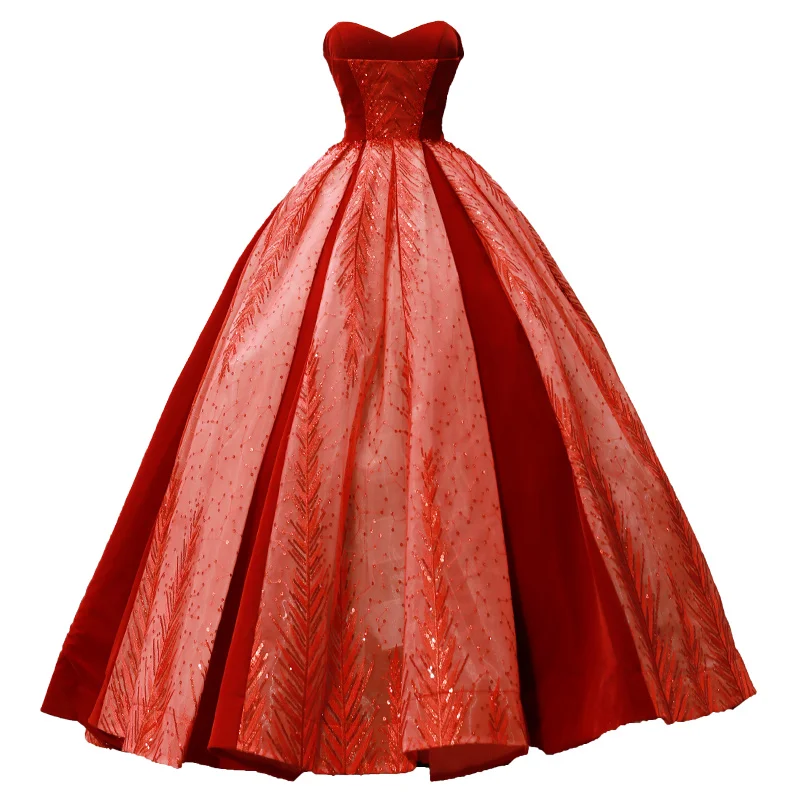Robe De Soiree Высококачественная бордовая кружевная расшитая блестками Длинные вечерние платья с открытой спиной свадебное милое без рукавов