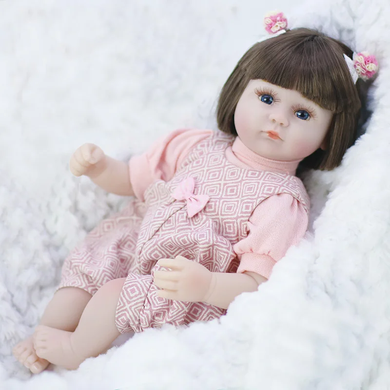 17 дюймов 43 см Высокое качество reborn baby doll игрушка мягкий силиконовый восхитительный реалистичный ребенок день рождения и Рождественский подарок - Цвет: No.4