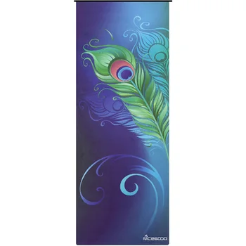 

178cm*61cm Printed Suede Natural Rubber Yoga Mat Non-slip Folding Lightweight Portable Yoga Mat Acupressure Exercise Fitness Pad