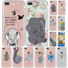 Силиконовый чехол с изображением животных Дамбо Винни для iPhone X XS MAX XR 8 7 6 6S Plus 5 5S SE XS MAX, чехол для телефона