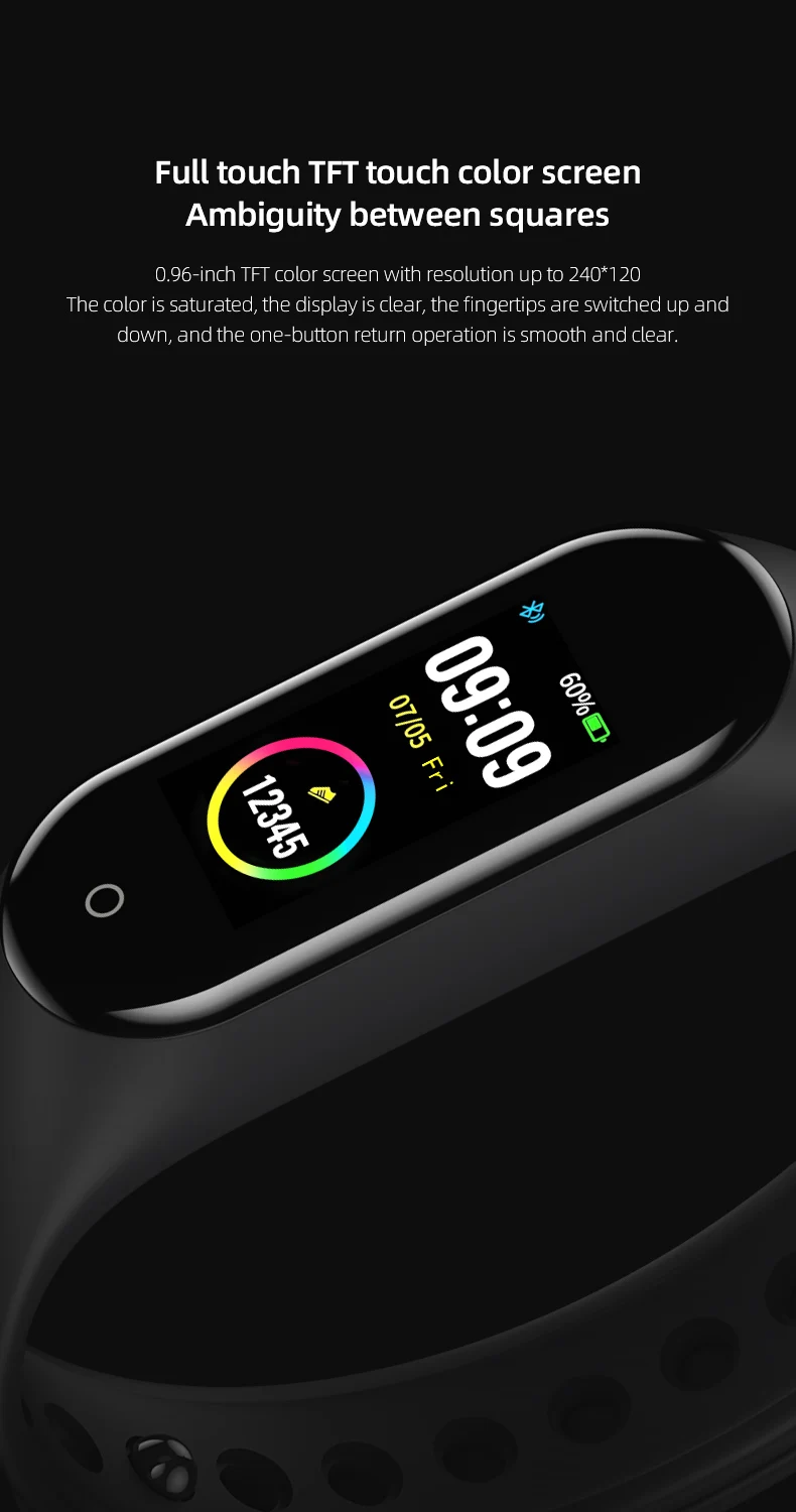Смарт-часы для мужчин M band 4 смарт-браслет сердечный ритм кровяное давление здоровье Smartwatch фитнес-трекер Браслет тактильный браслет