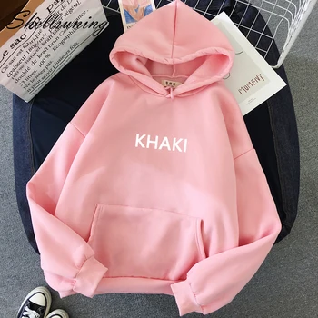 

shellsuning hoodies sweatshirts Womens harajuku Polyester soft casual cute o neck hoody ladies Letter pastel ins Jumper Tops