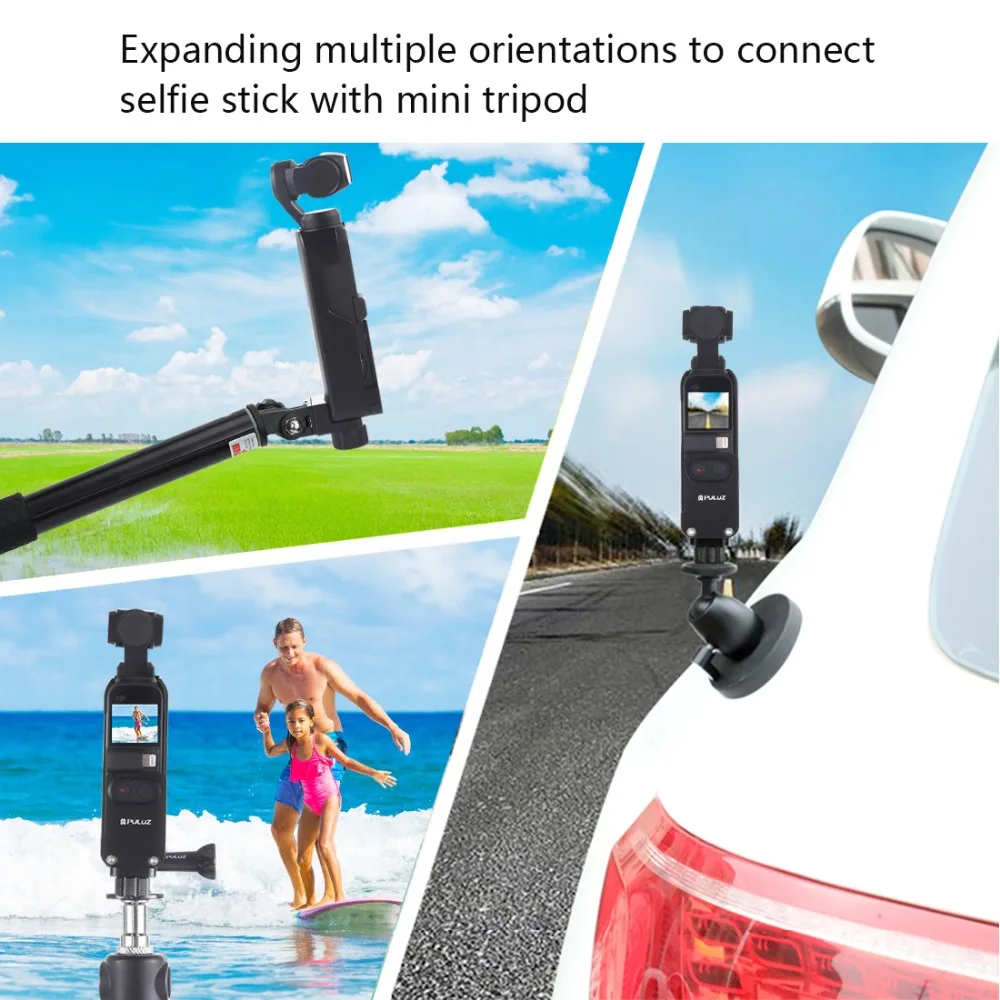 PULUZ корпус CNC алюминиевый сплав защитный чехол для DJI OSMO Карманный карданный аксессуары