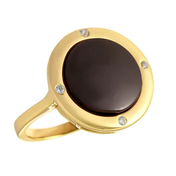 

Кольцо из серебра с керамикой и фианитами R01066