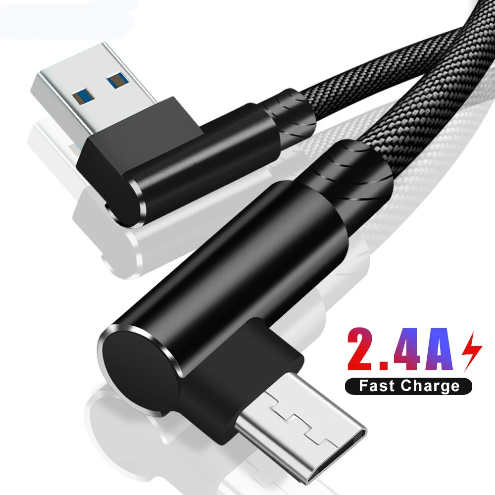 BRHMC 90 градусов быстрая зарядка данных Тип C Micro USB кабель для Samsung Huawei Xiaomi Type c