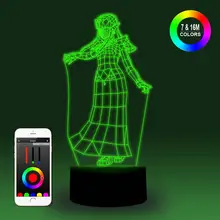 NiteApps 3D Zelda Lady ночник настольная Иллюзия украшение лампа подарок на день рождения приложение/сенсорное управление