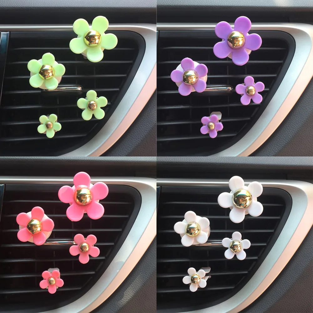 Kongyide Горячая 4 шт. автомобиль Multiflora цветок воздуха на выходе ароматный парфюм клип освежитель воздуха диффузор 8,5