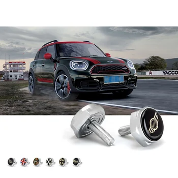 

4pcs Car modification car license frame logo screw decoration For MINI COOPER S JCW CLUBMAN COUNTRYMAN car accessories exterior