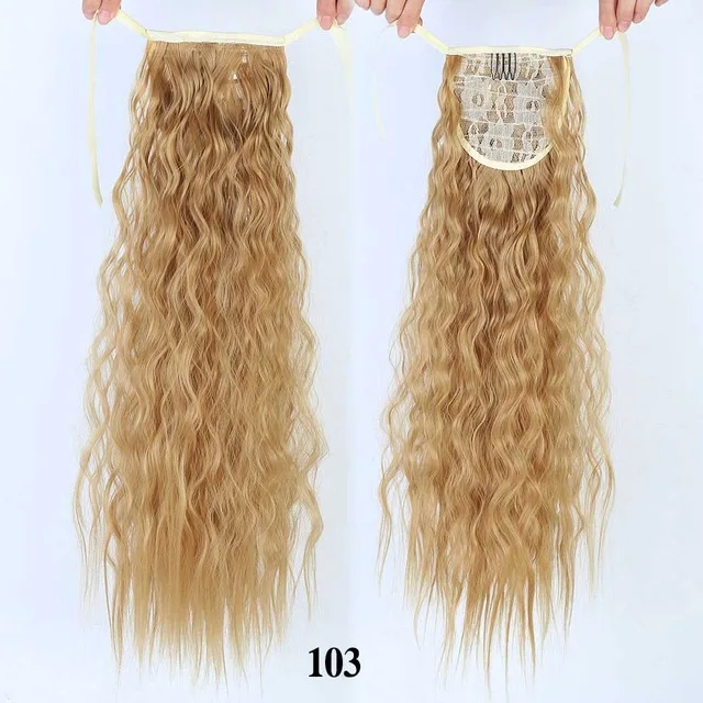 Ремень конский хвост резинки для волос заколки для волос женский бант для волос синтетические хвостики для прически зажимы для женщин девочек - Цвет: 0022-103