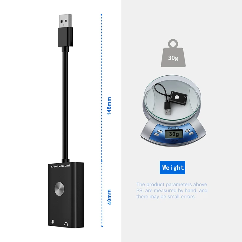 AI Assistant Smart Voice Translator Search Support 24 Languages USB Adaptor AI Voice to Text Sound Card
