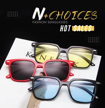 

2019 new box sunglasses Europe and America fashion sunglasses men and women retro marine film glasses personality sunglasses