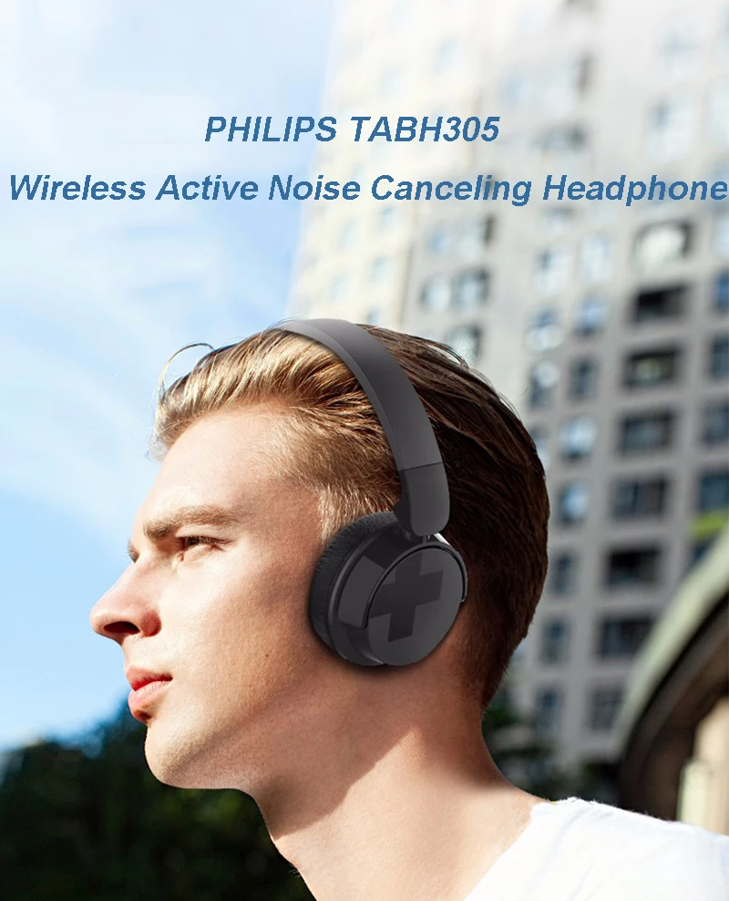 Новые беспроводные ANC Наушники PHILIPS TABH305 Bluetooth 4,2 бас+ гарнитура с HD микрофоном Складная Поддержка Официальная проверка