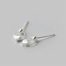 925 пробы, Серебряный Рождественский подарок, ювелирное изделие, серьги-гвоздики в форме сердца для женщин и девочек, женские серьги, eh1360