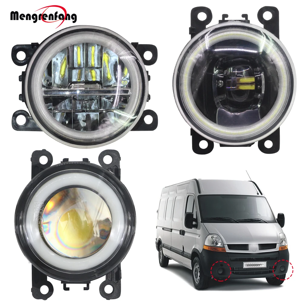 2 Pieces Car H11 Fog Lamp 4000LM LED Halo Ring Angel Eye Daytime Running Light 12V Styling For Renault Master II 1998-2010 | Автомобили и