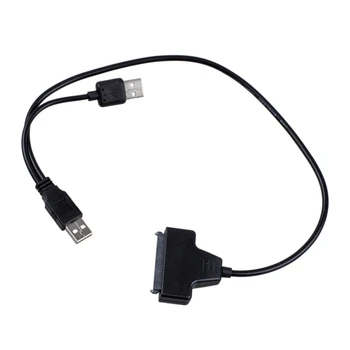 

USB 2.0 to SATA Serial ATA 15+7 22P Adapter Cable For 2.5" HDD Laptop Hard Drive #8