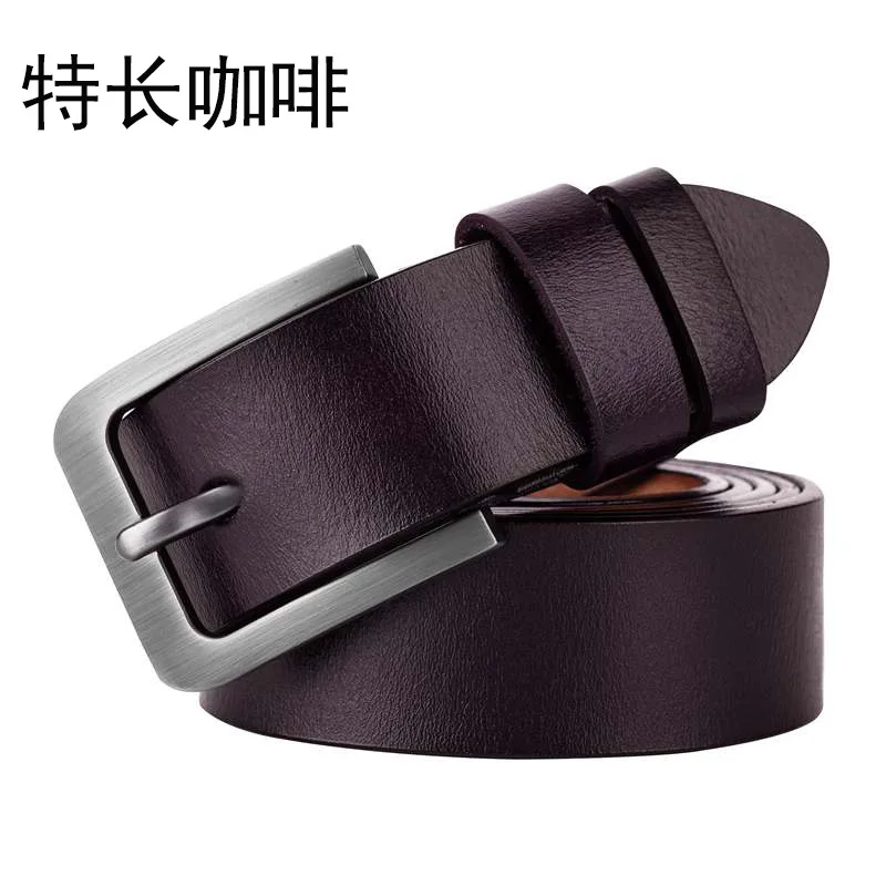 

1 For Large Size Leather Buckle Belt Lengthening Men Leather Belt Super Long Retro Fat Casual Belt C401
