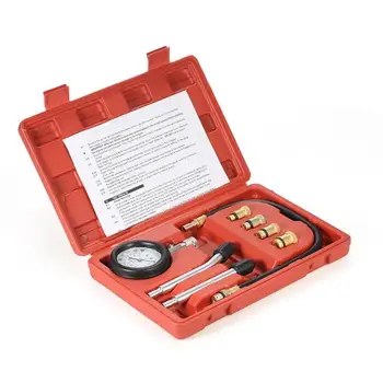 

Car Gasoline Engine Compression Tester Gasoline Engine Cylinder Car Pressure Gauge Car Test Kit Tester