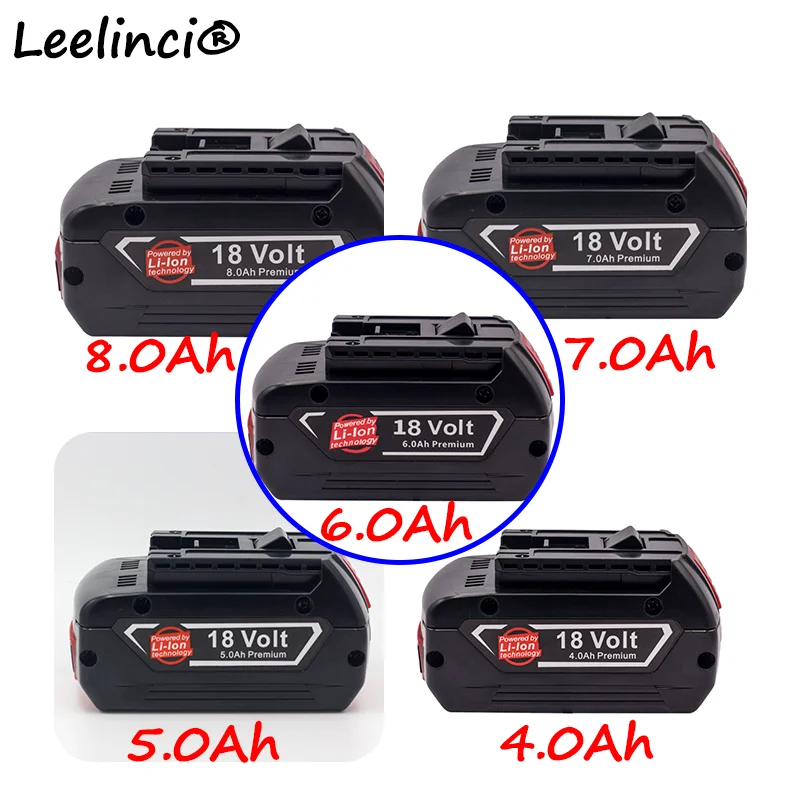 lithium battery pack Tool li-ion Battery For Bosch 18V 4Ah/6Ah/7Ah/8Ah/9Ah BAT 609 619 622 Cordless Power Tools Rechargeable Battery WithLamp Charger replacement battery