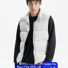 Me& City, новинка, мужской пуховик, зимний, теплый, стильный, пригодный для носки, с обеих сторон, пуховый жилет, повседневная мужская куртка