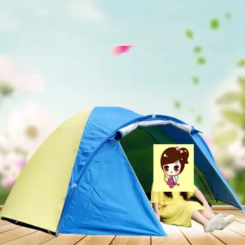 

3-4 Person Ultralight Double Layer Rainproof Tent for Outdoor Camping Hiking Hunting Fishing Travel Picnic Tourist 320x210x145cm