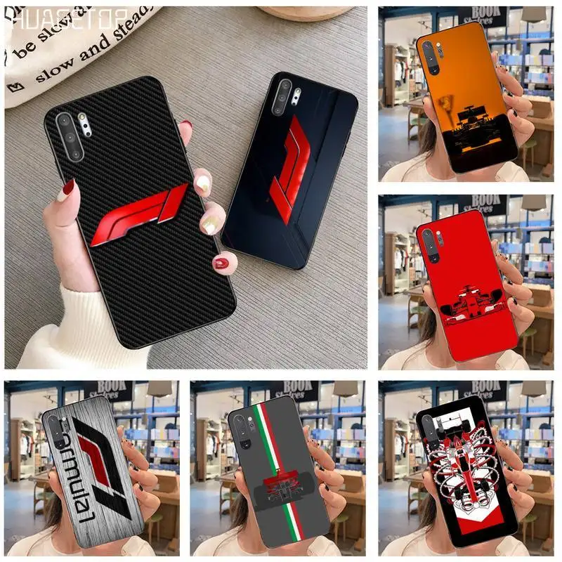 

HUAGETOP Formula 1 F1 Black Cell Phone Case For Samsung Galaxy Note20 ultra 7 8 9 10 Plus lite J7 J8 Plus 2018 Prime