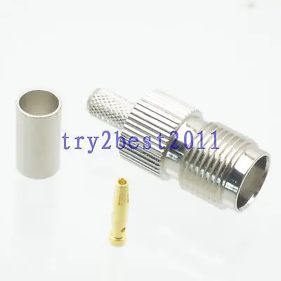 DHL/EMS 100 комплекты* 1pce разъем tnc-разъём штырьковый обжим RG58 RG142 LMR195 RG400 коаксиальный Прямой-C1