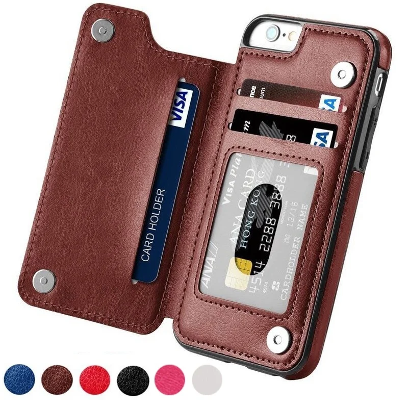 Магнитный кожаный чехол бумажник для телефона с отделениями карт iphone 11 11pro max