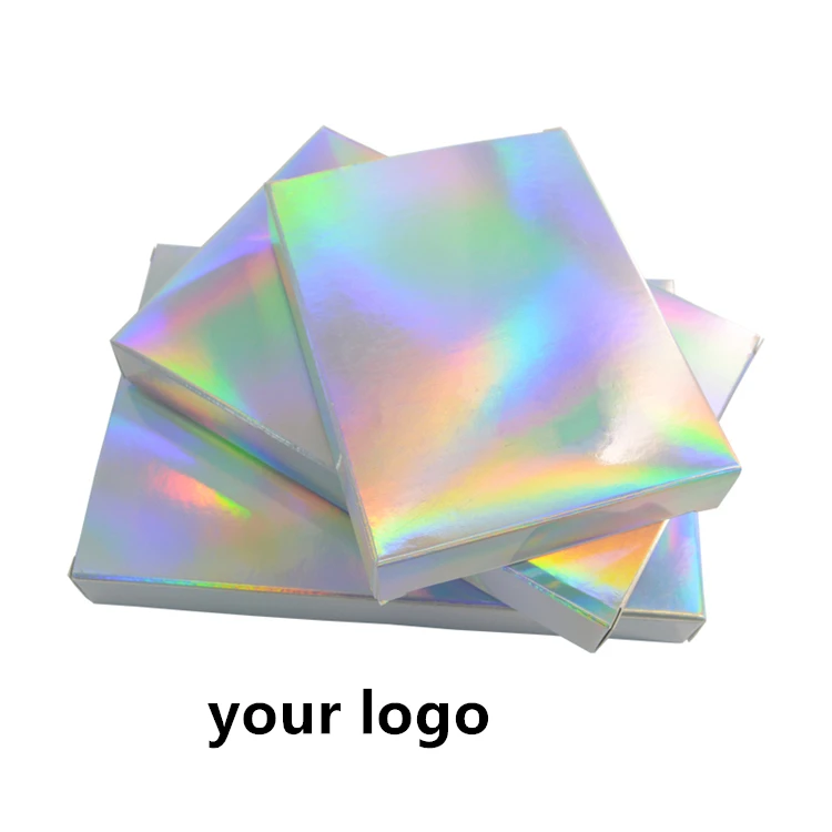 

100Boxes Eco-friendly Paper Candy Box for Wedding, Holographic Gift Packaging Box Party Favor Laser Reflection Free Shipping