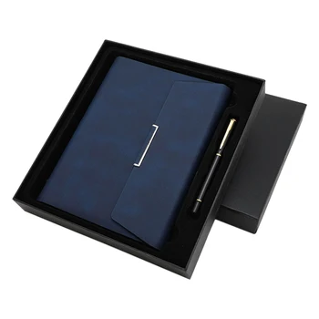 

A5 For Students Cards Storage Daily Notebook Foldable Loose Leaf PU Leather Blank Pages With Pen Holder Magnetic Buckle Business
