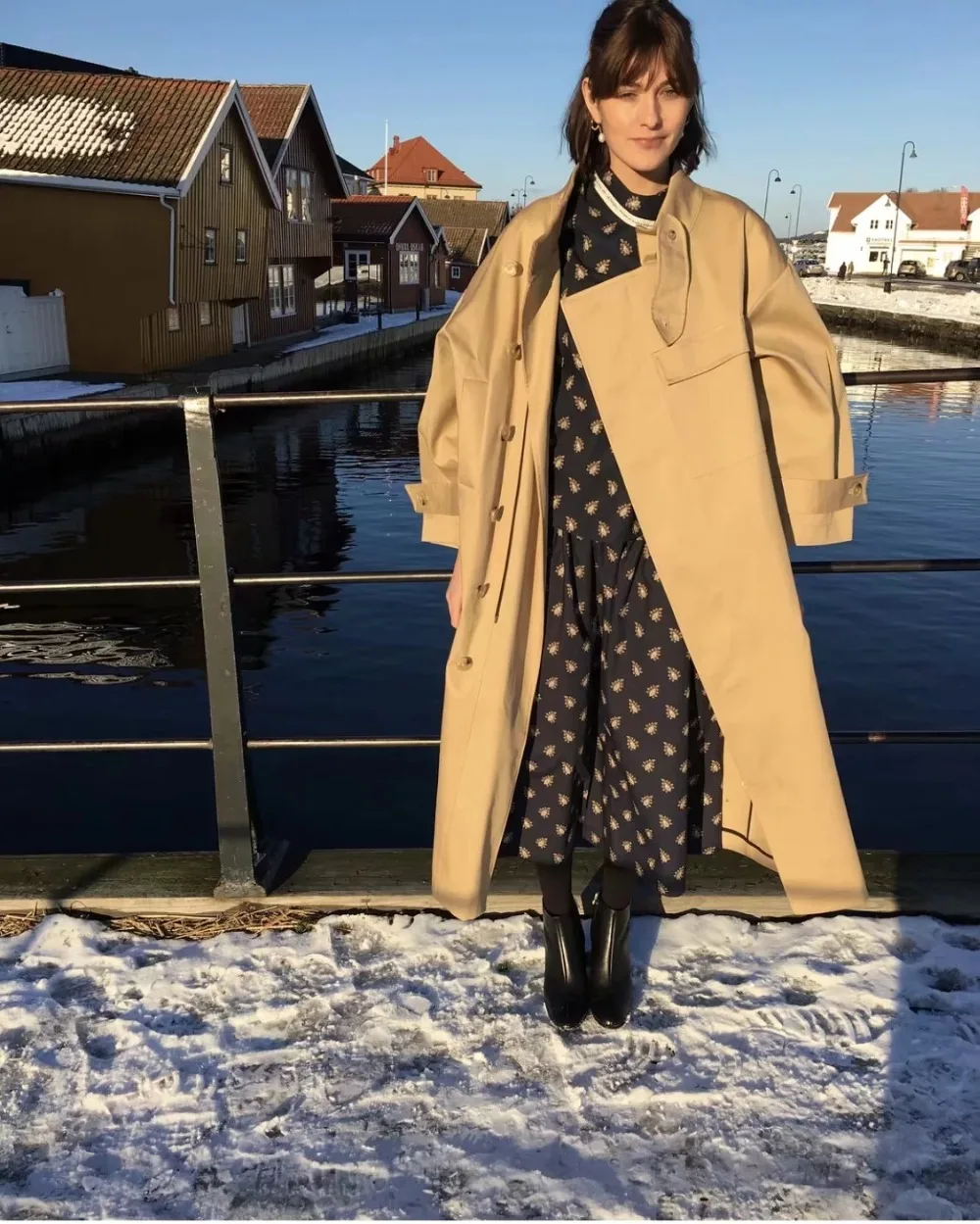 Увядший зимний Тренч, пальто для женщин, английская мода, блогер, Ретро стиль, большие карманы, негабаритный ассиметричный стиль, длинное пальто для женщин