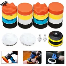 11pcs 5inch Car Polishing Pad Set Buffing Sponge Polish Auto Sponge Waxing Pads Drill Set Kit for Car Polisher Wheel Wax