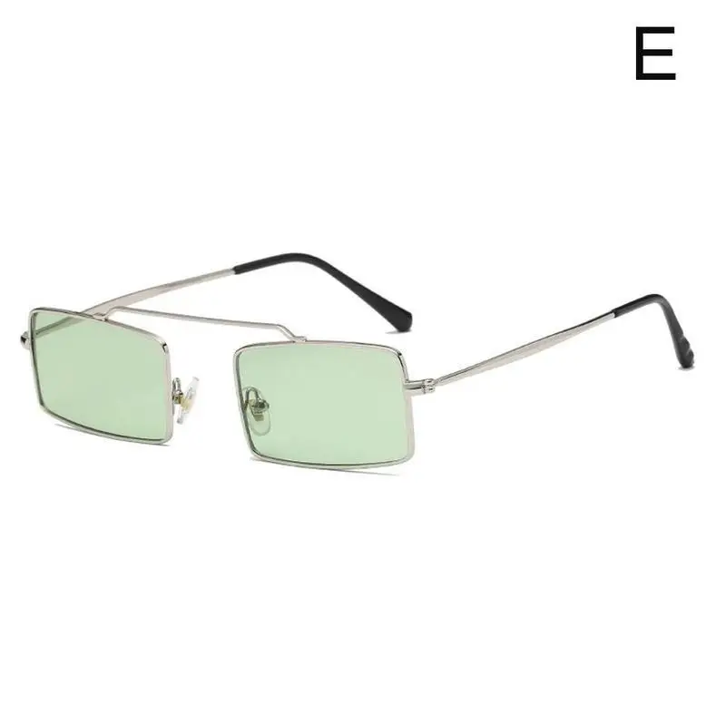 Модные квадратные солнцезащитные очки для женщин Универсальные Мужские Винтажные Солнцезащитные очки солнцезащитные очки для улицы клевые солнцезащитные очки - Цвет оправы: E