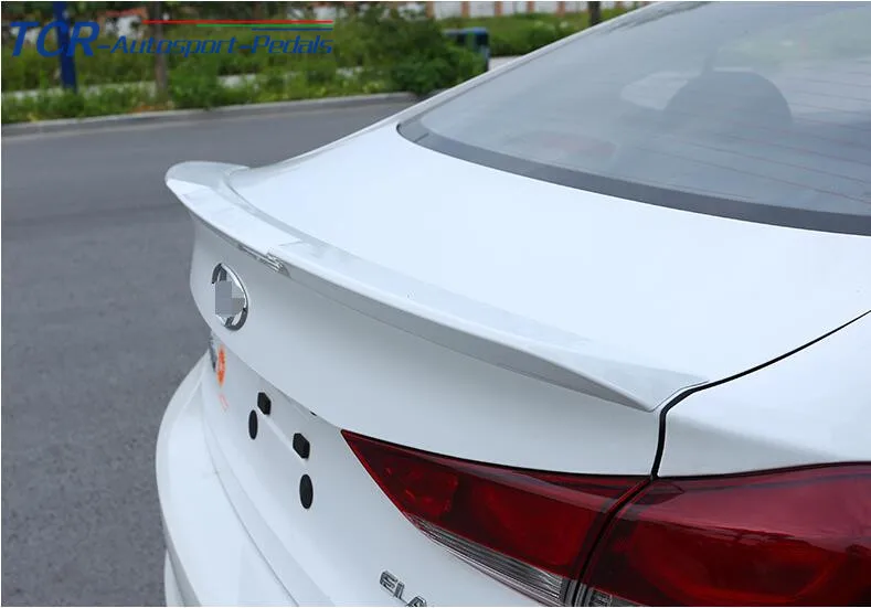 Белый заднее крыло багажника Аэро спойлер Накладка для hyundai Elantra (AD) Avante 2016 2017|rear