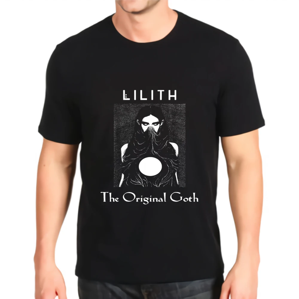 Футболка мужская с круглым вырезом оригинальная готическая одежда lilith принтом
