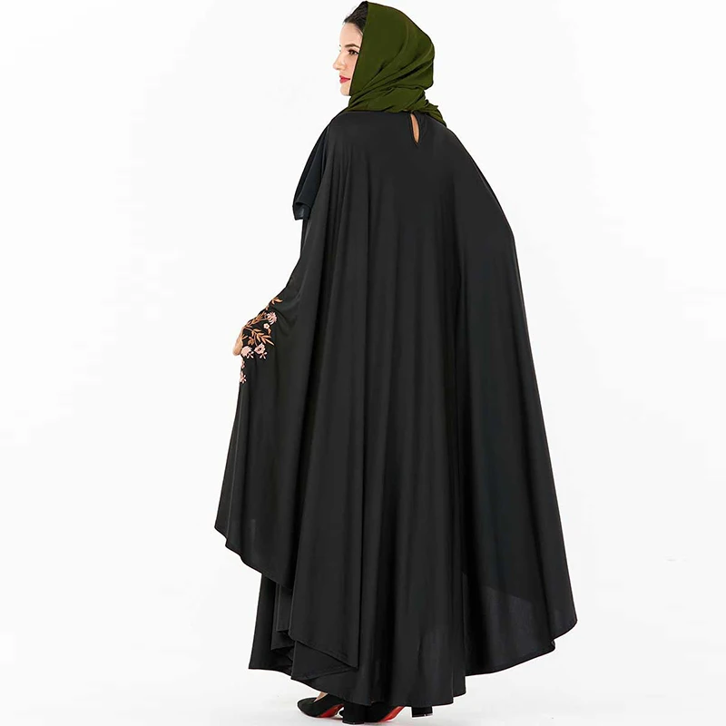 Черный Дубай abaya мусульманский хиджаб платье Niqab турецкий ислам одежда для Женский Восточный халат Caftan халат Djelaba Femme Baju мусульманский Wanita