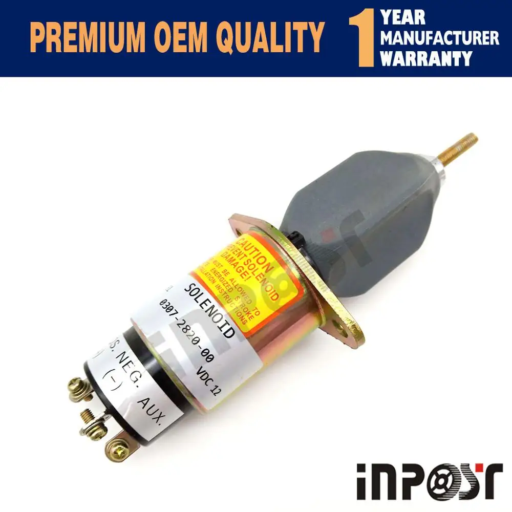Стоп Solenoide 0307-2820-00 307-2820 03072820 12V для Cummins по заказу с 3 терминалы