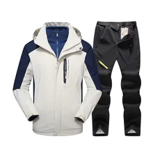 Лыжный костюм для мужчин, ветронепроницаемая Водонепроницаемая Теплая Лыжная куртка, штаны, зимняя одежда, лыжный и сноубордический пиджак, мужской лыжный костюм