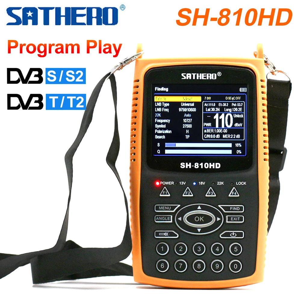 Sathero SH 810HD 3 5 дюймовый TFT ЖК экран DVB S2 Combo T2 поддержка CCTV 8PSK 16APSK цифровой измеритель