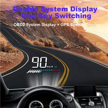 

Car HUD Head Up Display GPS Mode Display OBD Overspeed Warning System Projector Windshield Auto Electronic Voltage Alarm