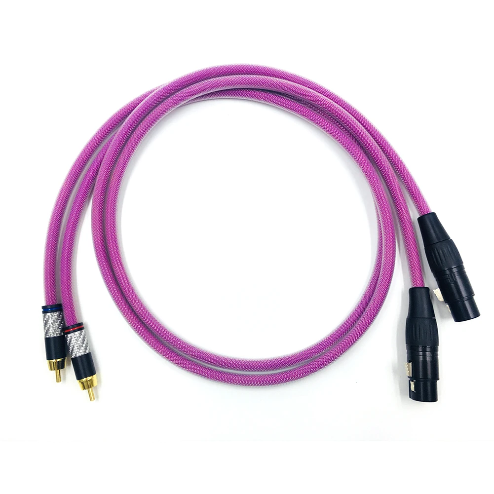 HIFI позолоченный RCA разъем 2RCA к XLR Female кабель усилитель для CD DVD плеера динамика