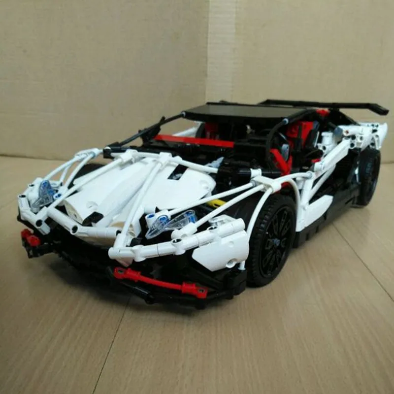 MOC Technic серия супер гоночный автомобиль MOC-3918 fit грузовик модель строительные блоки кирпичи развивающий подарок Малыш diy игрушки мальчик