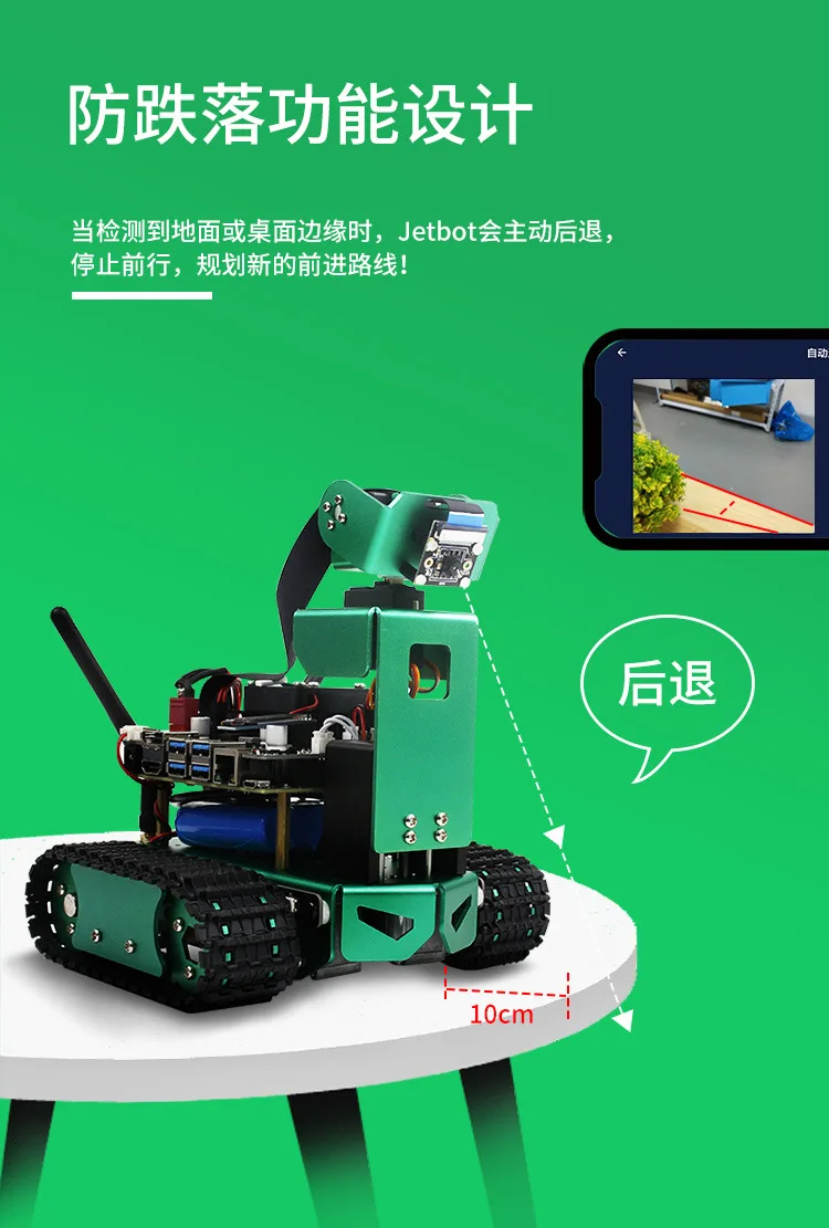 JETBOT искусственный интеллект автомобиль Jetson nano vision AI RC робот автомобиль с автопилотом макетная плата пульт дистанционного управления игрушка