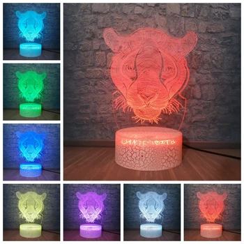 

Animal Lion Head Toy 3D LED Visual Kids Lamp with Touch and Remote Control as Gift Idea for Home Decor Birthday Gifts for Baby